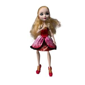 Mattel Ever After High Apple White First Chapter Doll Blonde Hair Red Gold Dress